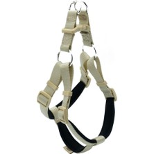 Doggie Konforlu Dokumadan El Yapımı Ronin Model Köpek Göğüs Tasması M-2X45-55CM - Khaki