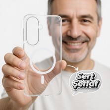 Lopard Samsung Galaxy S26 Plus Sert Kılıf Kamera Korumalı Kablosuz Şarj Uyumlu Şeffaf London Sert Pc Kapak