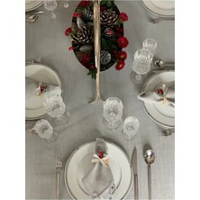 Valerium Simli Gri Masa Örtüsü 150 x 260