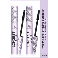Golden Rose Longest Lash Tubing Mascara - Ekstra Uzunluk ve Takma Kirpik Etkili Siyah Maskara X2 Adet