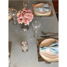 Valerium Simli Nil Yeşili Masa Örtüsü 150 x 260