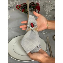 Valerium Simli Gri Peçete 35X35CM