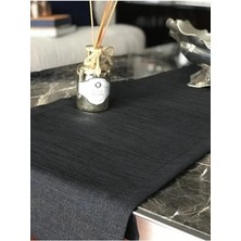 Valerium Simli Siyah Runner 40X150CM