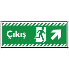 İsg Tabelam 30X12CM/FOSFORLU Kompozit/çıkış Sağ Yukarıya Ok