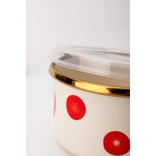 Emaylab 8’li Yedek Mika Kapaklar - Emaye Çerezlik, Kahvaltılık, Reçellik, Zeytinlik ve Sunumluklar için 8cm