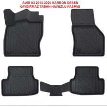 Carlone Audi A-3 2013-2020 4d Premium Havuzlu Paspas-Kaydırmaz Taban