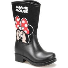 Ekofark Ayakkabı Minnie Mouse Siyah Yağmur Çizmesi Kız Çocuklar İçin Su Geçirmez Rahat Kullanım Özelliği