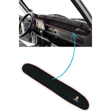 Tusba Market Renault 12 Toros Nakışlı Ön Göğüs Torpido Koruma Kaplama Halısı