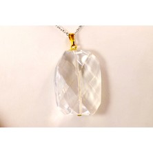 Doğaltaş Kristal Kuvars Kolye