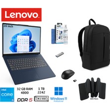 Lenovo ıdeapad Slim 3 Intel Core I5-13420H 32GB 1tb SSD 16" Wuxga IPS W11 Pro 83K2001RTR+DUDDI Çanta+Mouse+Mousepad+Usbbellek+Temizlikkit