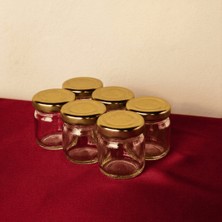 Sarkap 6'lı 40 ml Yuvarlak Cam Kavanoz Gold