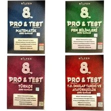 Bilfen Yayınları 8. Sınıf Pro & Test Soru Bankası Seti 6 Kitap Mantık Geliştirici Yeni Nesil Sorular