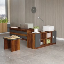 Bega Abf Ofis Büro Masa Takımı Barok-Antrasit BEG10-BA