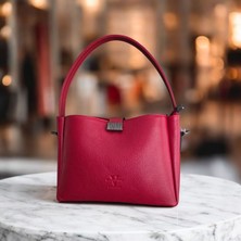 Valvıc Hakiki Deri Klasik 3 Bölmeli Kadın Çantası