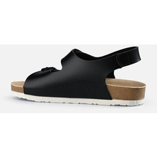 Vicco Last Tokalı  Çocuk Siyah Sandalet Mikrofiber Malzemeden Rahat Kullanım