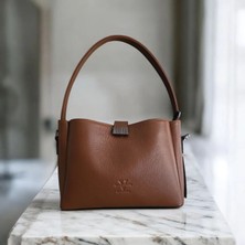 Valvıc Hakiki Deri Klasik 3 Bölmeli Kadın Çantası