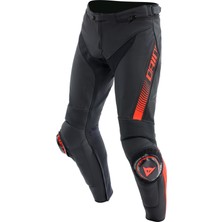 Dainese Superspeed Black Red Fluo Deri Pantolon