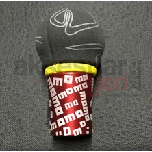 Carlone Momo Vites Topuzu Kırmızı Renk Süet Nubuk Alcantra Premium Lüx Vites Topuzu