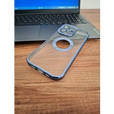 Epro iPhone 16 Uyumlu Kamera Lens Koruyuculu Magsafe Şarj Özellikli Arkası Şeffaf Yanları Renkli Kılıf