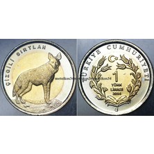 Banknoting Çizgili Sırtlan 1 Lira 2014 Hatıra Para. Çil Kondisyon.