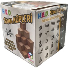 Okulgen Doğal Ahşap Soma Küpleri Ahşap Akıl Küpü 7 Parça