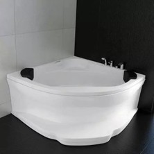 Sırduş 110X110X55 Oval Basamaklı Küvet, Beyaz