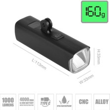 Brivigan LW-G1000 USB Şarjlı 1000 Lümen Işık Bisiklet Lamba