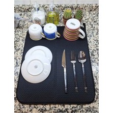 Evima Mikrofiber Kumaş Bulaşık Altlığı Kurulama Matı Tezgah Üstü 36×45 cm