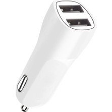 Avcı Teknoloji Market Araç Çakmaklık Şarj Adaptörü Çift USB Çıkışlı 12V 24V Araç Içi Şarj