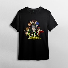 Pixxa Persona 4 Unisex %100 Pamuklu Bisiklet Yaka T-Shirt
