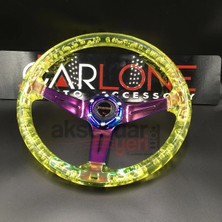Carlone Şeffaf Sarı Direksiyon Momo 35CM Kabarcıklı Direksiyon A+ Süper Ürün Epoksi