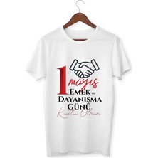 Alpşan Ticaret 1 Mayıs Emek ve Dayanışma Günü Baskılı Unisex Tişört 1 Mayıs Işçi Bayramı Tişörtü