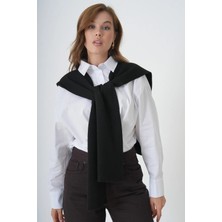 Saint Majesta %100 Akrilik Triko Omuz Şalı Kadın Ofis Günlük Moda Atkı- SM2026