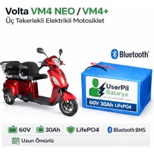 User Pil Batarya Volta Vm4 Neo / Vm4+ 60V 30AH Lifepo4 Batarya (Bluetooth)