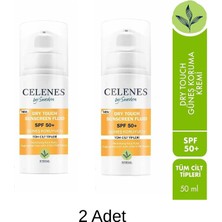 Celenes Herbal Dry Touch Spf 50 Mat Bitişli Güneş Kremi - Yüz ve Dekolte Bölgesi 50 Ml- 2 Adet
