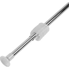 Banio Home - Krom Düz Ayarlanabilir Banyo Duş Perde Borusu (110 CM-200 Cm)