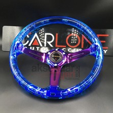 Carlone Şeffaf Mavi Direksiyon Momo 35CM Kabarcıklı Direksiyon A+ Süper Ürün Epoksi