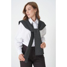 Saint Majesta %100 Akrilik Triko Omuz Şalı Kadın Ofis Günlük Moda Atkı- SM2026