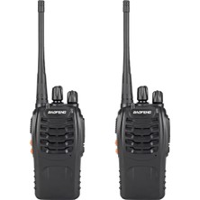 CoverZone 2 Adet BF-888S PMR446 El Telsizi 16 Kanal 446MHZ-446.2MHZ 0.5W VOX CTCSS DCS Gürültü Azaltma Uzun Menzil Dahili Fener Şarjlı Batarya Walkie Talkie, 140 gr