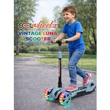 Nunu Cool Wheels Luna 3 Tekerlekli Çocuk Scooter LED Işıklı Tekerlek Katlanabilir Scooter +3 Yaş