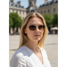 Voguesse Cat Eye Kahverengi Kemik Kadın Güneş Gözlüğü