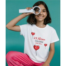 Alpşan Ticaret 23 Nisan Çocuk Bayramı Baskılı Çocuk Tişört 23 Nisan T-Shirt