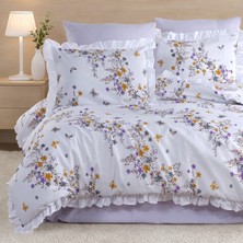 Lief Home Fırfırlı Çift Kişilik Nevresim Takımı 200X220CM | 4 Yastık Kılıfı | Lastikli Çarşaflı 160X200+30