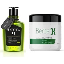 Berberx Berber x Bitki Özlü Kil Maskesi 650GR + Ustra Saclp Saç Toniği 250ML