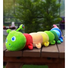 Halley Oyuncak 75 cm Renkli Tırtıl Yastık Kız Çocuklar İçin Hayvan Temalı Hediyelik