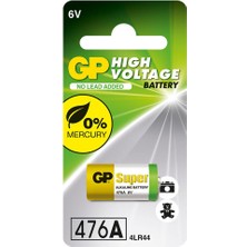 AK-SA-STR Gp GP476A 4LR44 6V Yüksek Voltaj Alkalin Pil