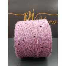 Pi Yarn Iri Pullu Moher El Örgü Ipi Pembe 400GR