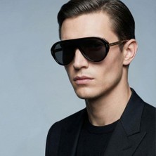 Gucci GG1515S 001 61-13 Unisex Füme Mat Camlı Siyah Asetat Geometrik Güneş Gözlüğü