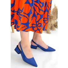 Celira Mavi Cilt Kadın Topuklu Ayakkabı