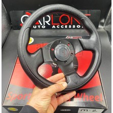 Carlone Spor Direksiyon Deri 28CM Momo Tip - Yarış Spor Direksiyonu